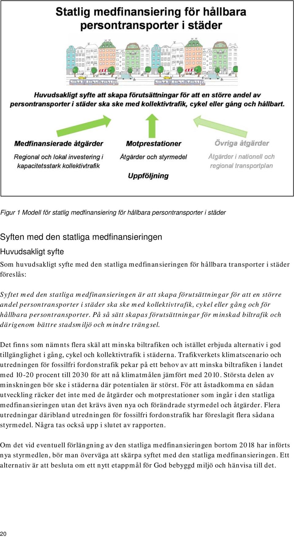 kollektivtrafik, cykel eller gång och för hållbara persontransporter. På så sätt skapas förutsättningar för minskad biltrafik och därigenom bättre stadsmiljö och mindre trängsel.