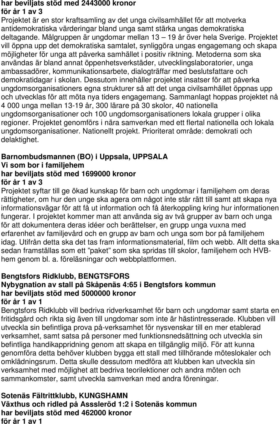 Projektet vill öppna upp det demokratiska samtalet, synliggöra ungas engagemang och skapa möjligheter för unga att påverka samhället i positiv riktning.