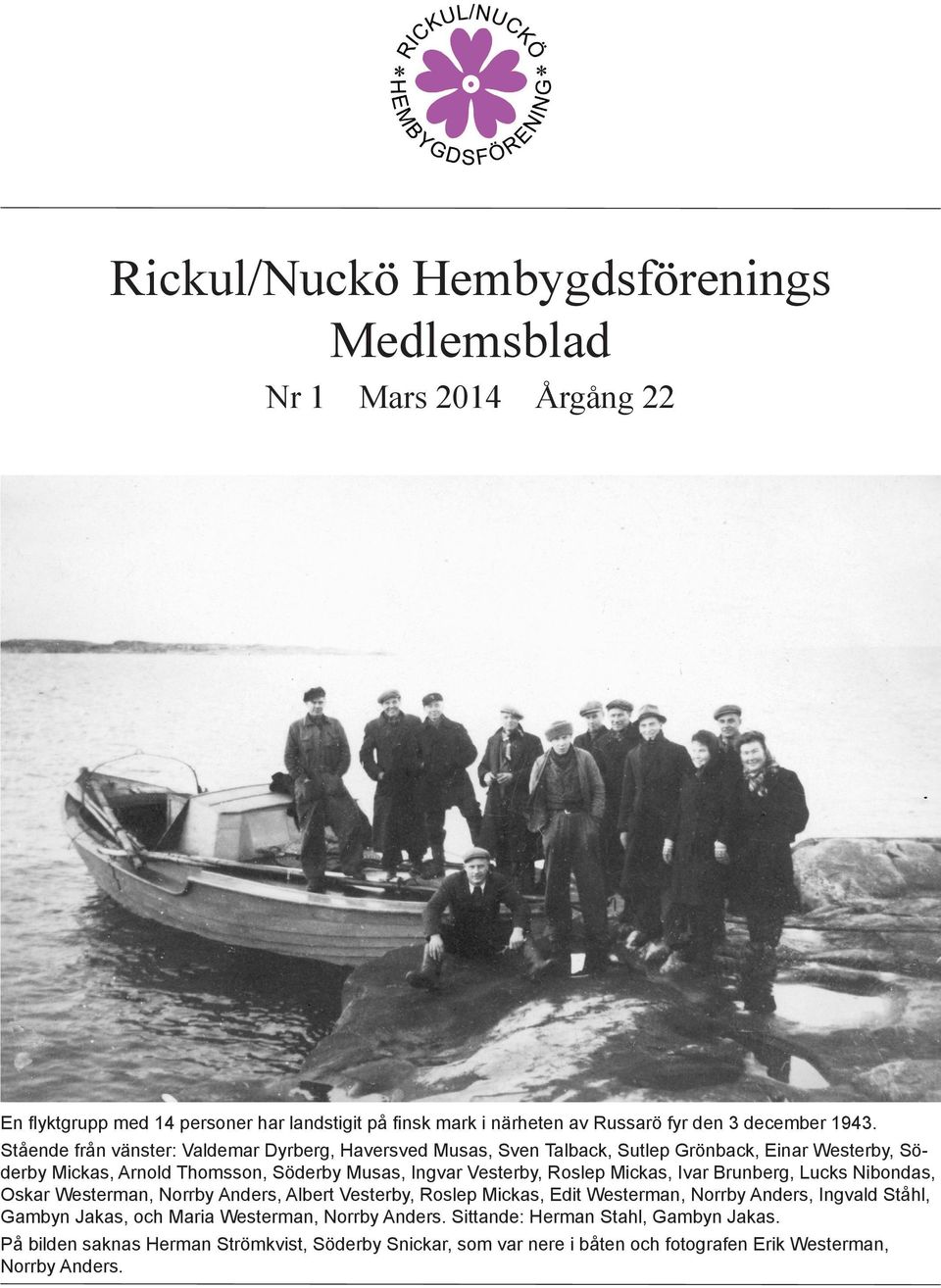 Mickas, Ivar Brunberg, Lucks Nibondas, Oskar Westerman, Norrby Anders, Albert Vesterby, Roslep Mickas, Edit Westerman, Norrby Anders, Ingvald Ståhl, Gambyn Jakas, och Maria