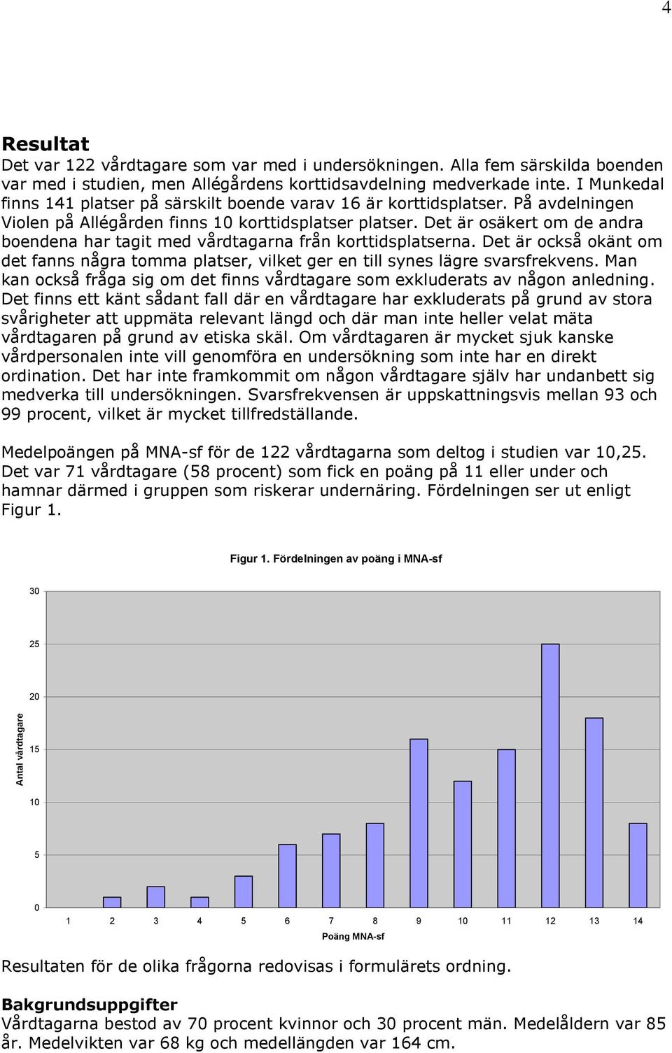 Det är osäkert om de andra boendena har tagit med vårdtagarna från korttidsplatserna. Det är också okänt om det fanns några tomma platser, vilket ger en till synes lägre svarsfrekvens.