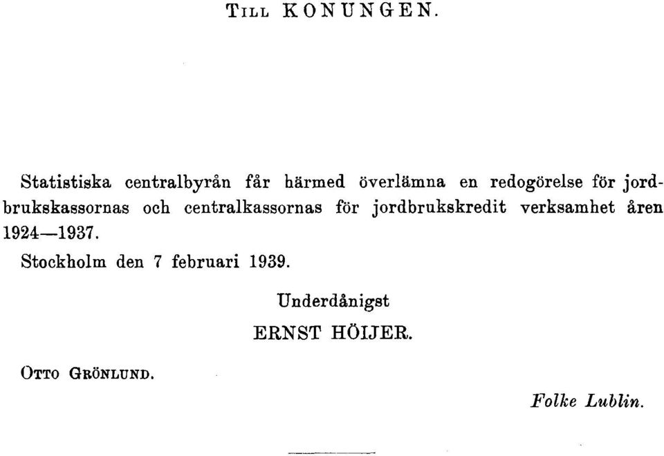 för jordbrukskassornas och centralkassornas för jordbrukskredit