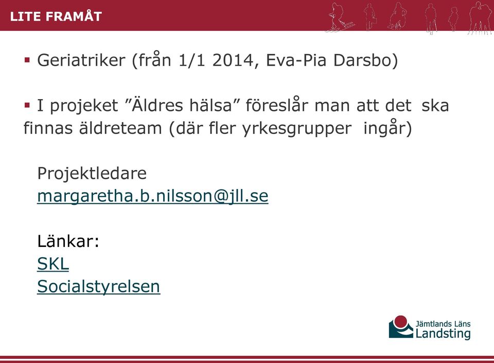 äldreteam (där fler yrkesgrupper ingår) Projektledare