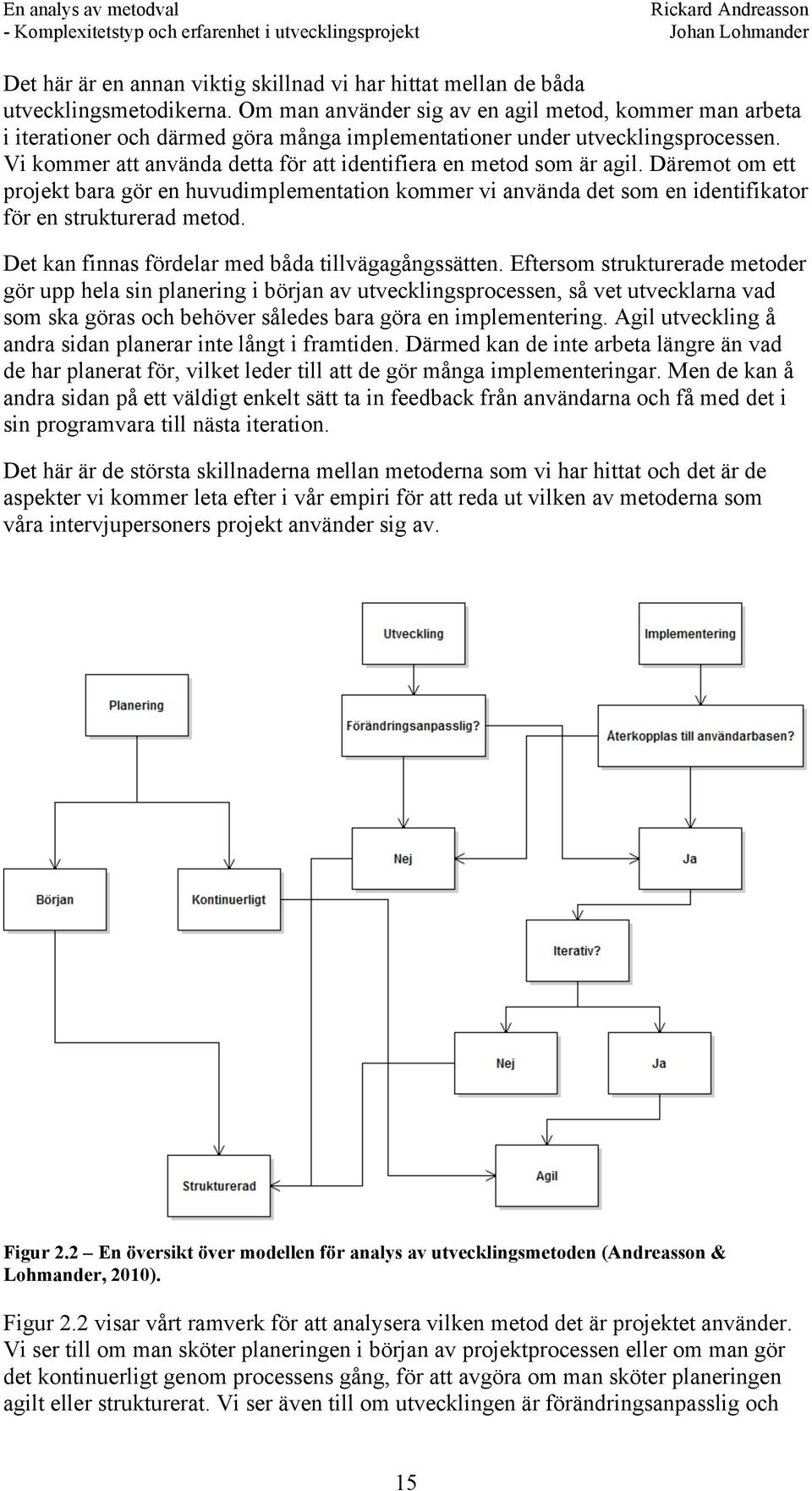 Vi kommer att använda detta för att identifiera en metod som är agil. Däremot om ett projekt bara gör en huvudimplementation kommer vi använda det som en identifikator för en strukturerad metod.