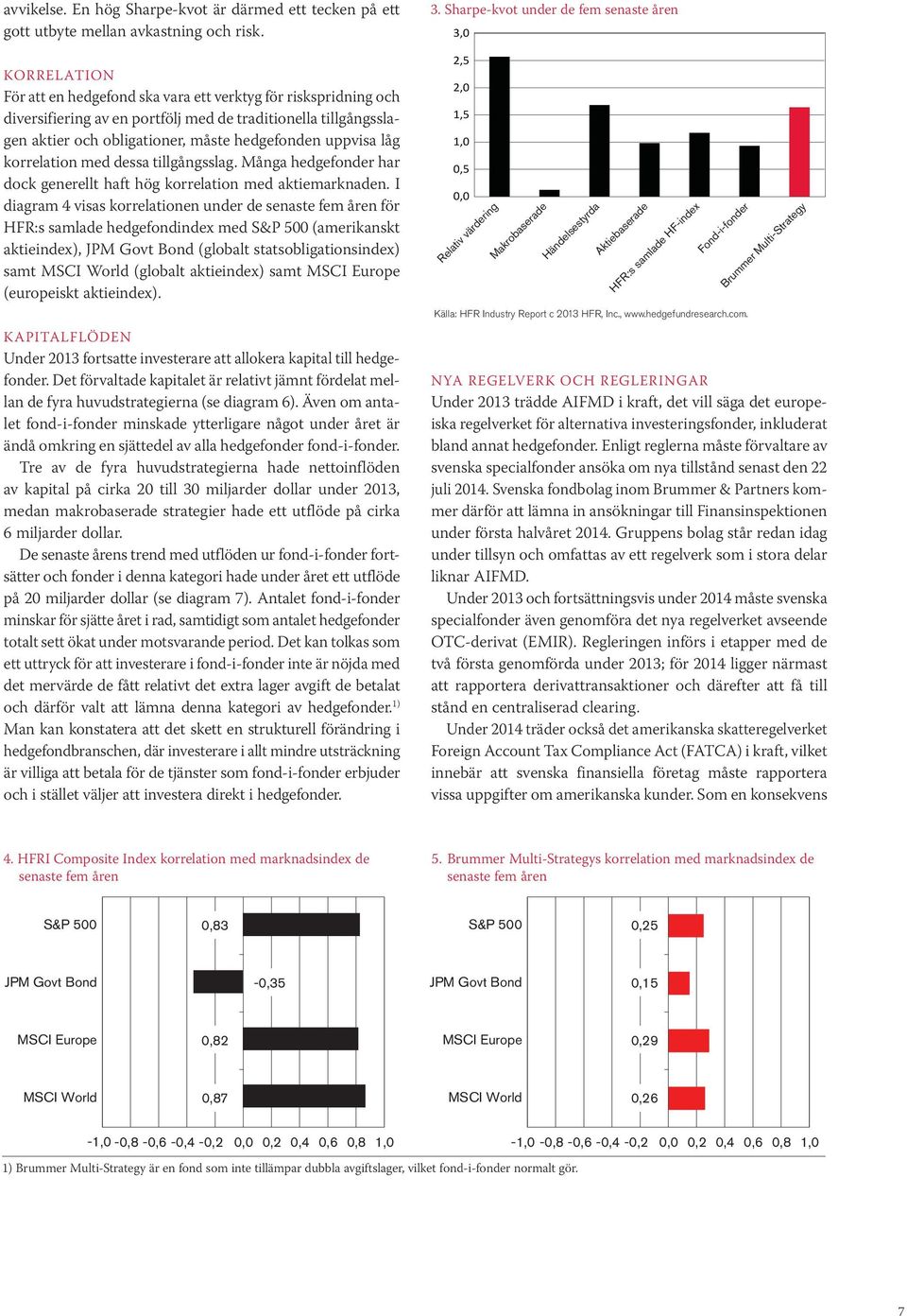 korrelation med dessa tillgångsslag. Många hedgefonder har dock generellt haft hög korrelation med aktiemarknaden.