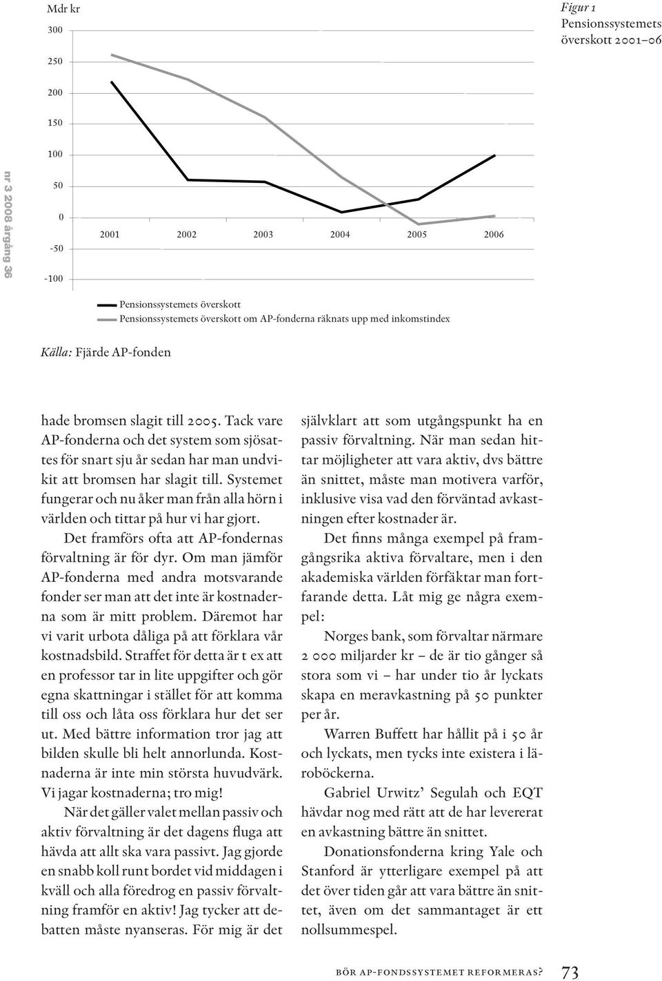 Tack vare AP-fonderna och det system som sjösattes för snart sju år sedan har man undvikit att bromsen har slagit till.