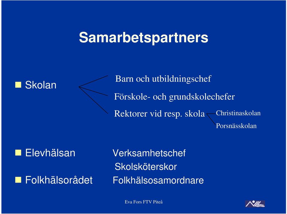 skola Christinaskolan Porsnässkolan Elevhälsan