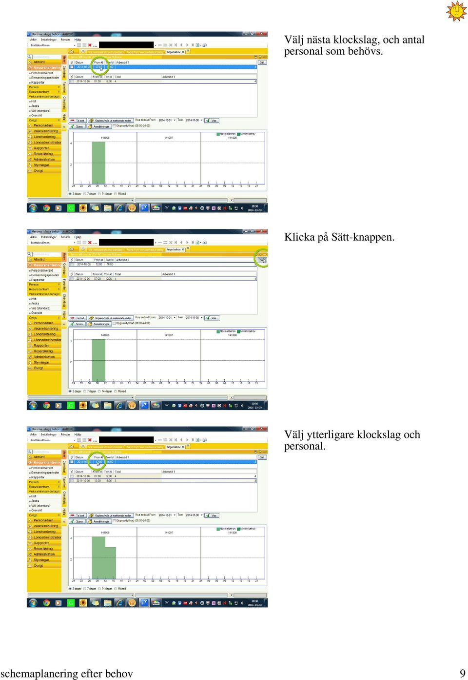 Klicka på Sätt-knappen.