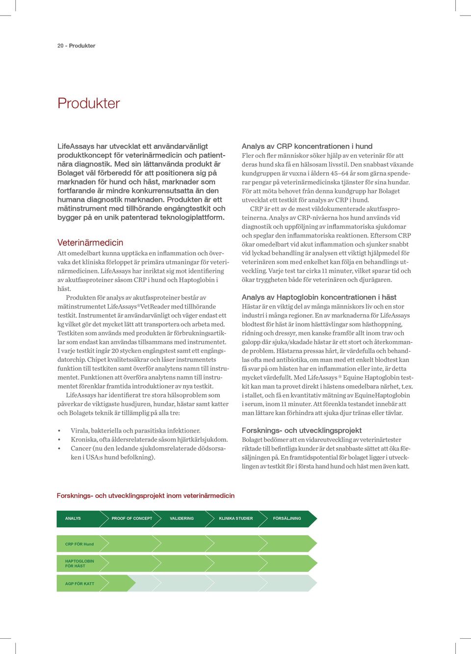 Produkten är ett mätinstrument med tillhörande engångtestkit och bygger på en unik patenterad teknologiplattform.