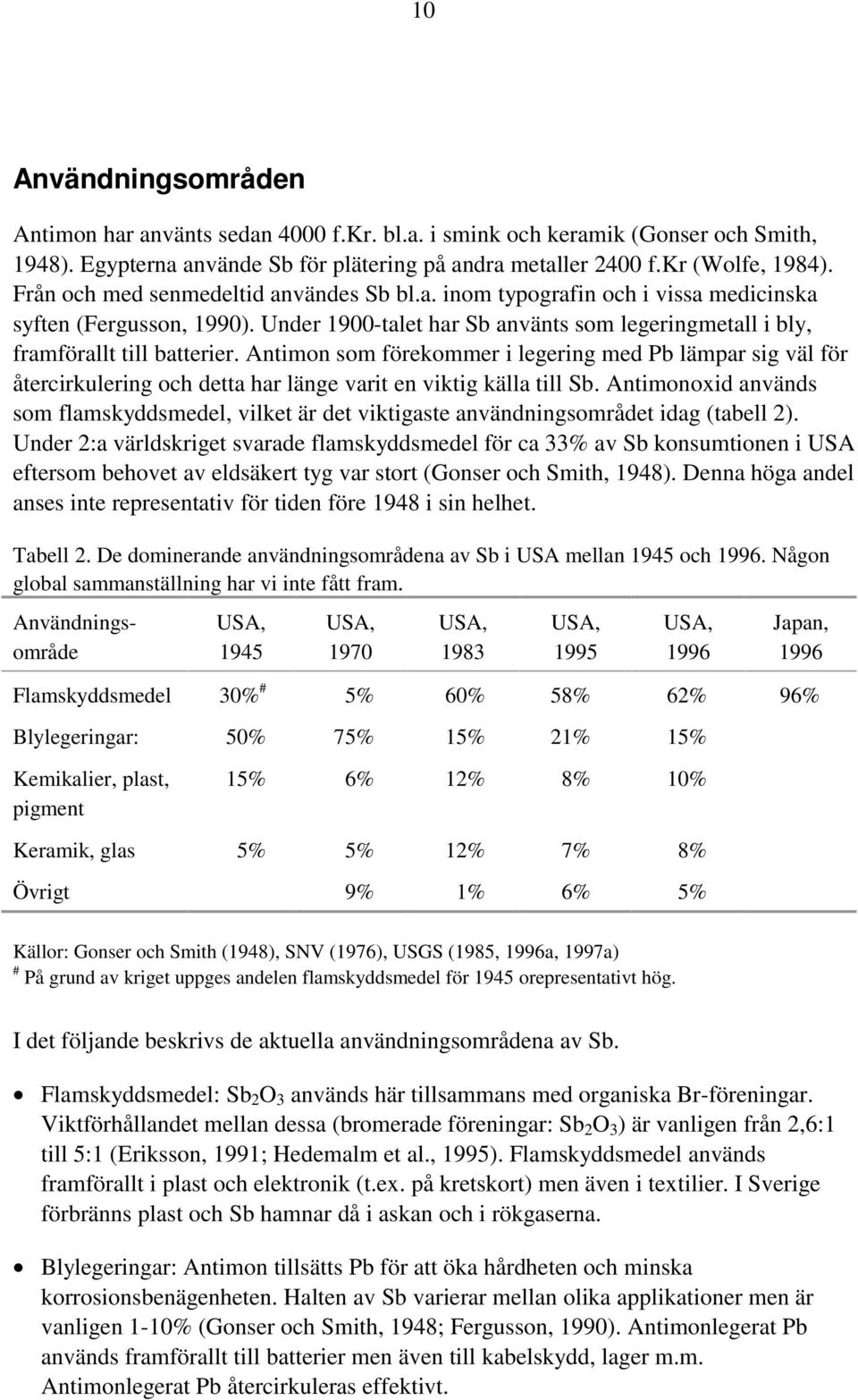 Antimon som förekommer i legering med Pb lämpar sig väl för återcirkulering och detta har länge varit en viktig källa till Sb.