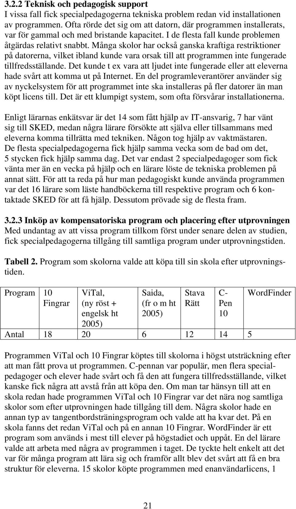 Många skolor har också ganska kraftiga restriktioner på datorerna, vilket ibland kunde vara orsak till att programmen inte fungerade tillfredsställande.