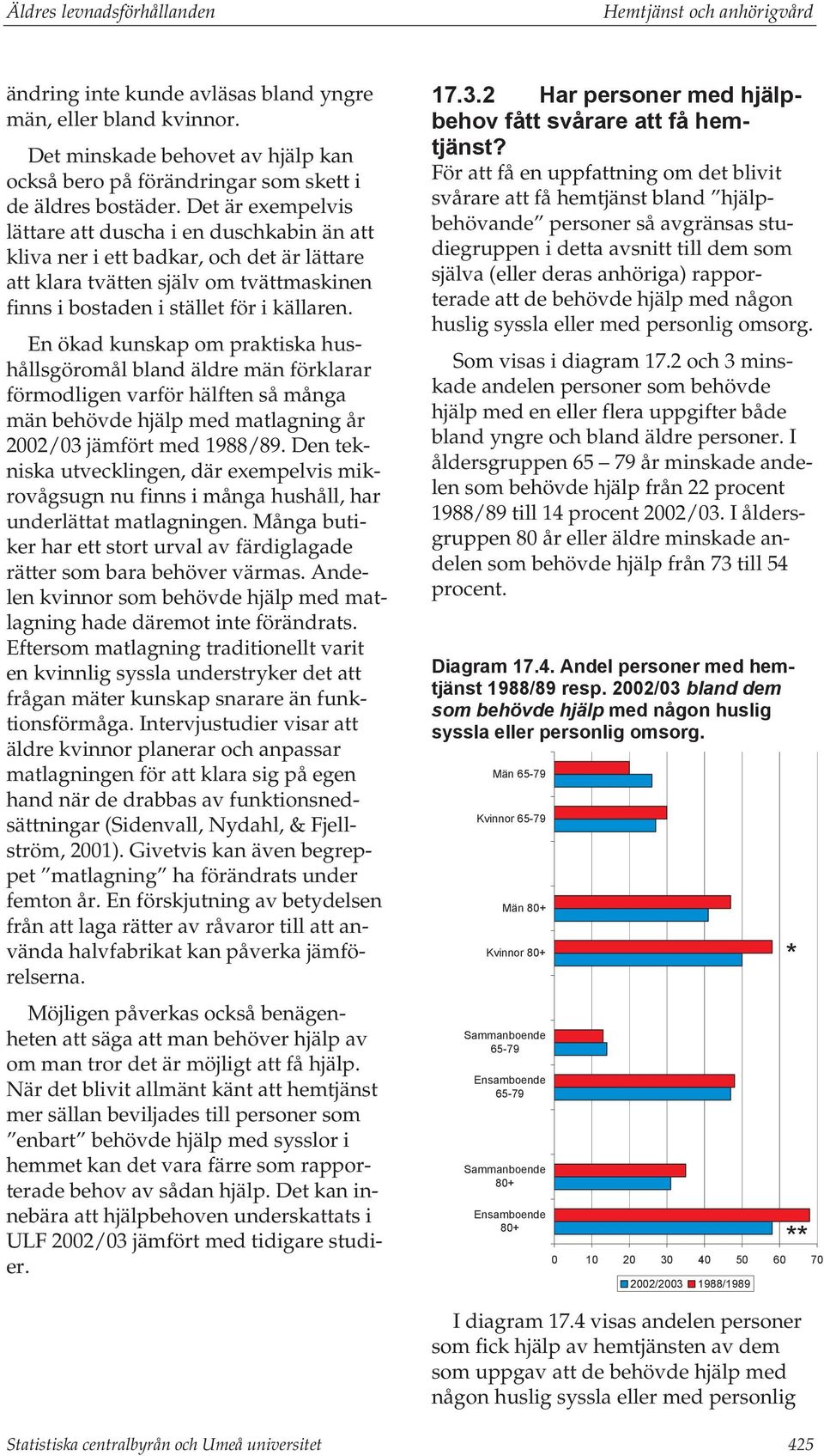 Det är exempelvis lättare att duscha i en duschkabin än att kliva ner i ett badkar, och det är lättare att klara tvätten själv om tvättmaskinen finns i bostaden i stället för i källaren.