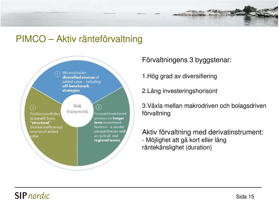 Växla mellan makrodriven och bolagsdriven förvaltning Aktiv