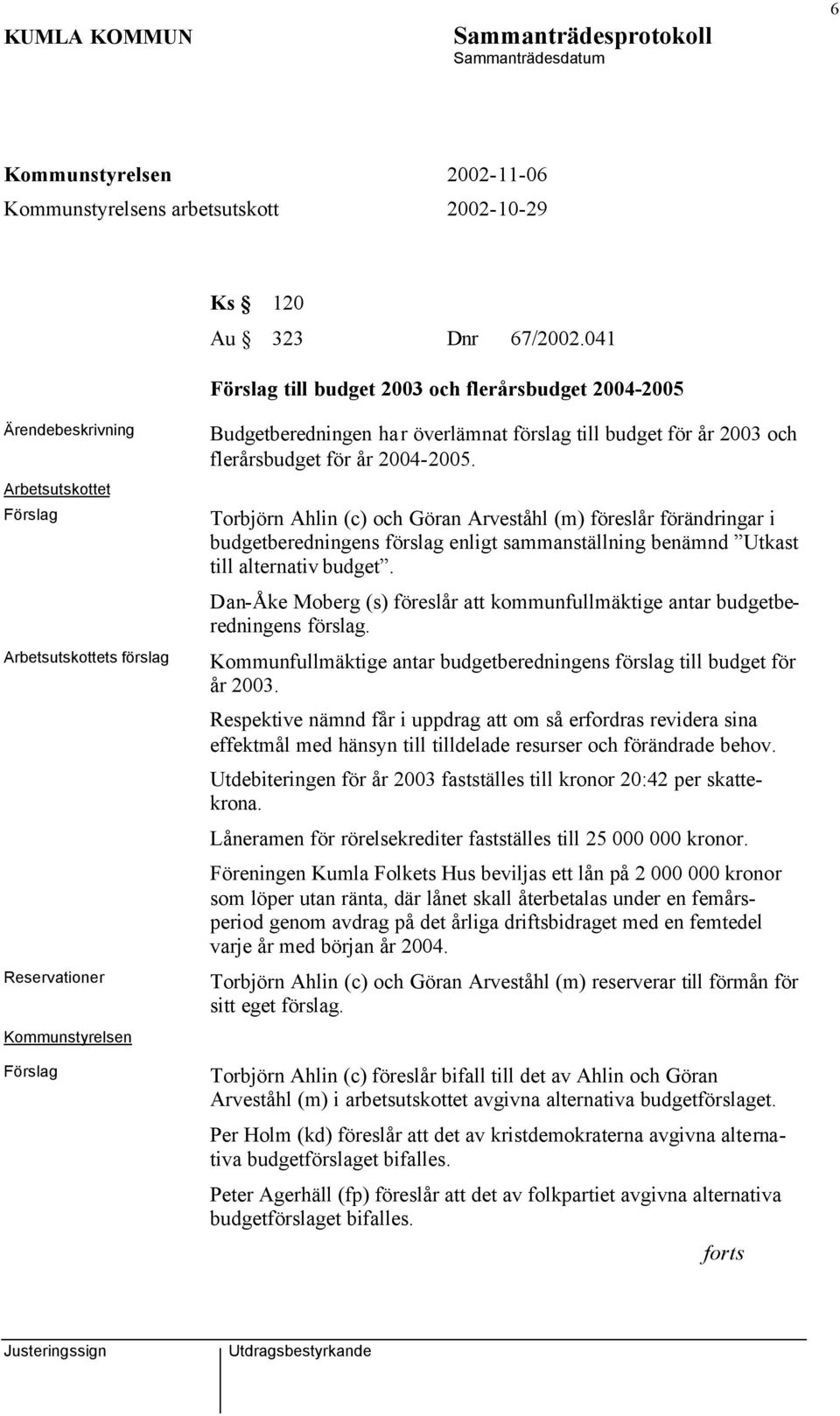 för år 2003 och flerårsbudget för år 2004-2005.