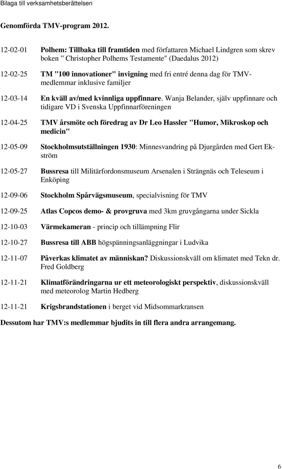 dag för TMVmedlemmar inklusive familjer 12-03-14 En kväll av/med kvinnliga uppfinnare.