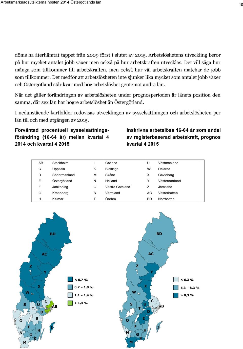 Det medför att arbetslösheten inte sjunker lika mycket som antalet jobb växer och Östergötland står kvar med hög arbetslöshet gentemot andra län.