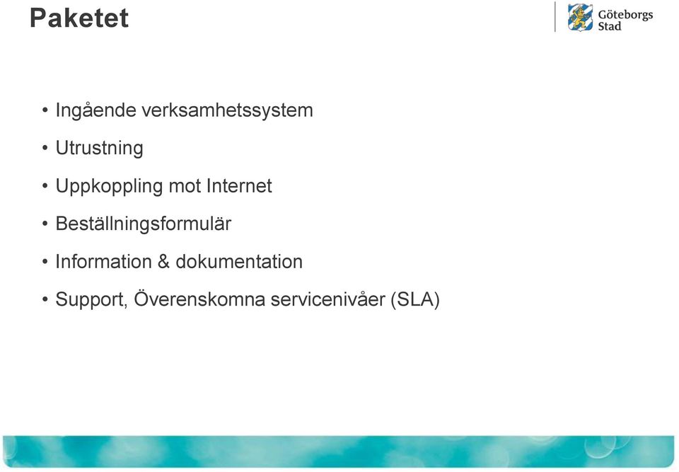 Beställningsformulär Information &