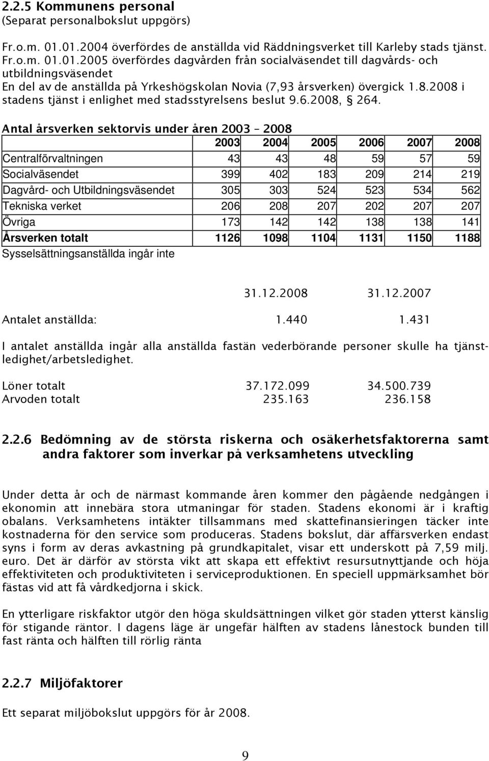 8.2008 i stadens tjänst i enlighet med stadsstyrelsens beslut 9.6.2008, 264.