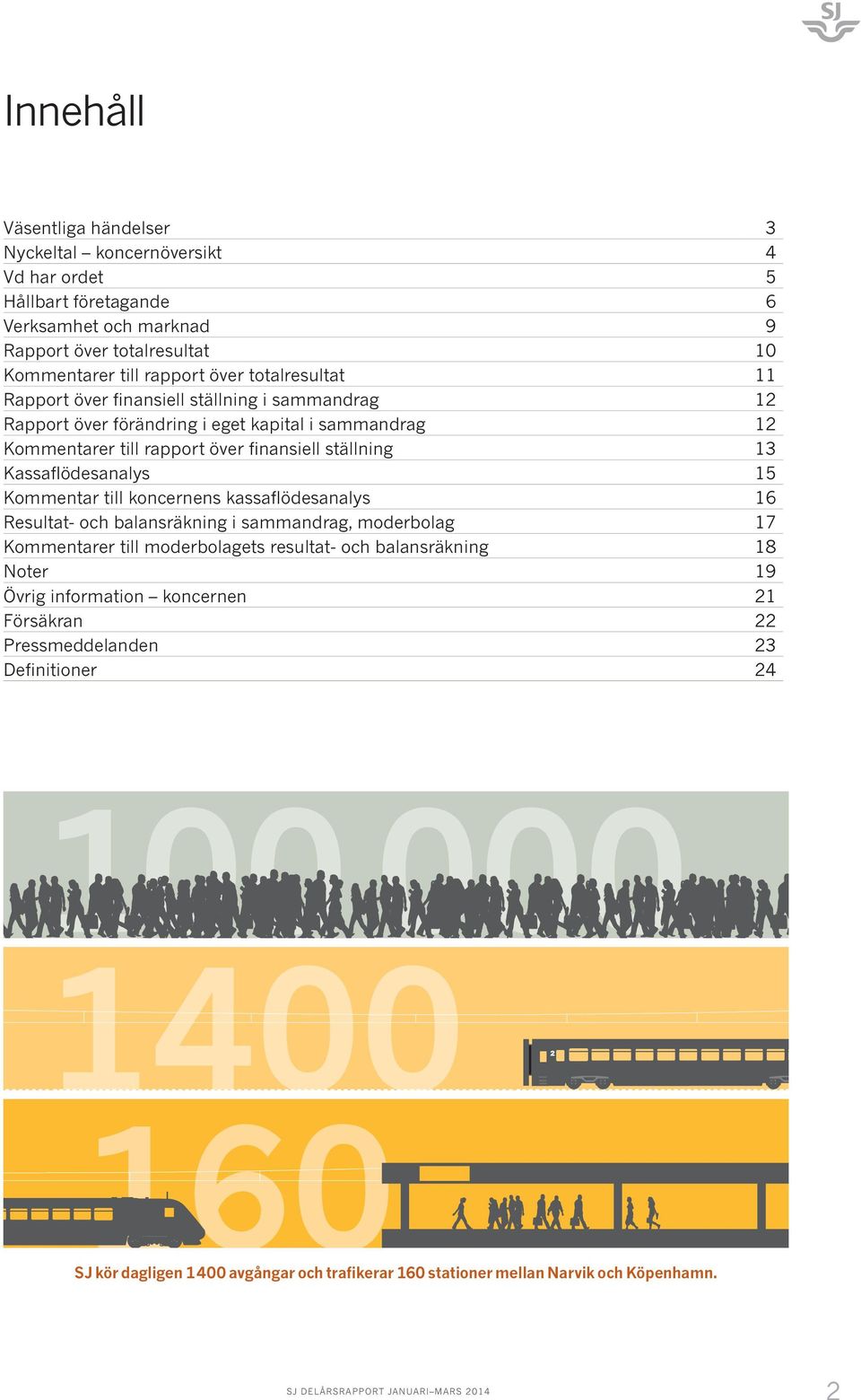 Kassaflödesanalys 15 Kommentar till koncernens kassaflödesanalys 16 Resultat- och balansräkning i sammandrag, moderbolag 17 Kommentarer till moderbolagets resultat- och balansräkning 18