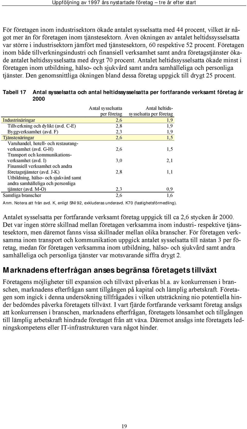 Företagen inom både tillverkningsindustri och finansiell verksamhet samt andra stjänster ökade antalet heltidssysselsatta med drygt 70 procent.