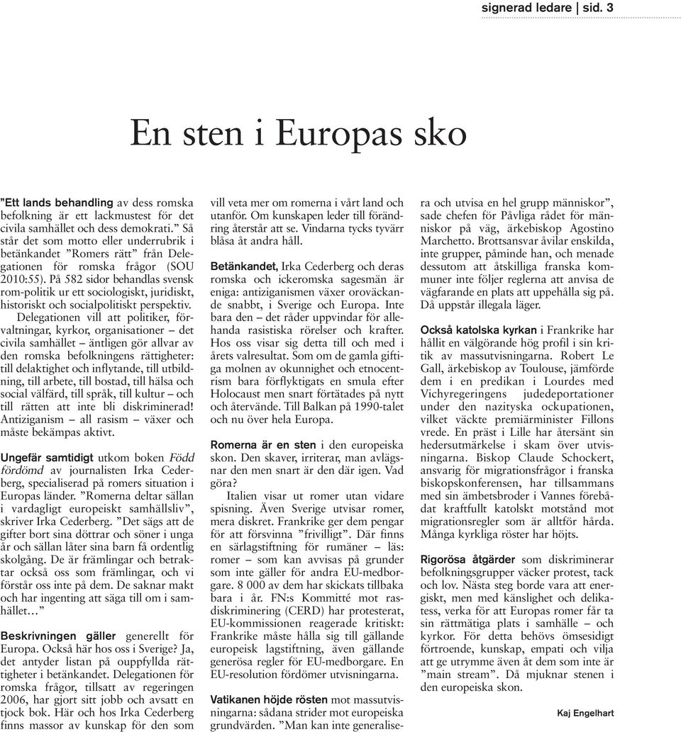 På 582 sidor behandlas svensk rom-politik ur ett sociologiskt, juridiskt, historiskt och social politiskt perspektiv.