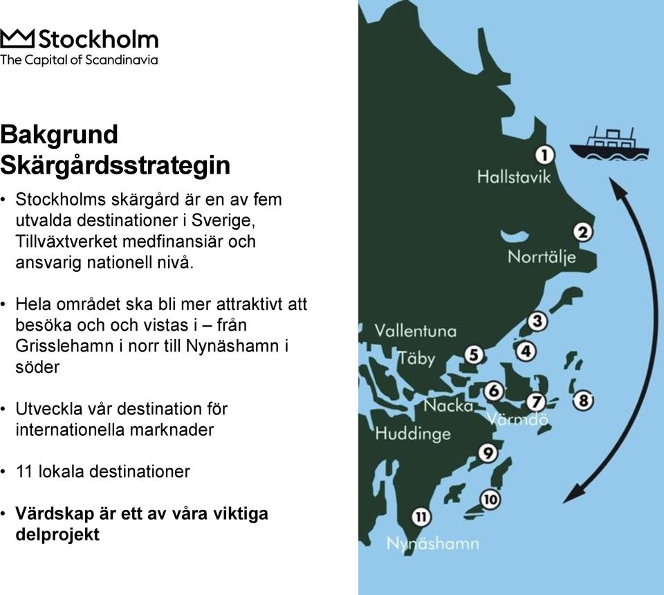 Hela området ska bli mer attraktivt att besöka och och vistas i från Grisslehamn i norr till