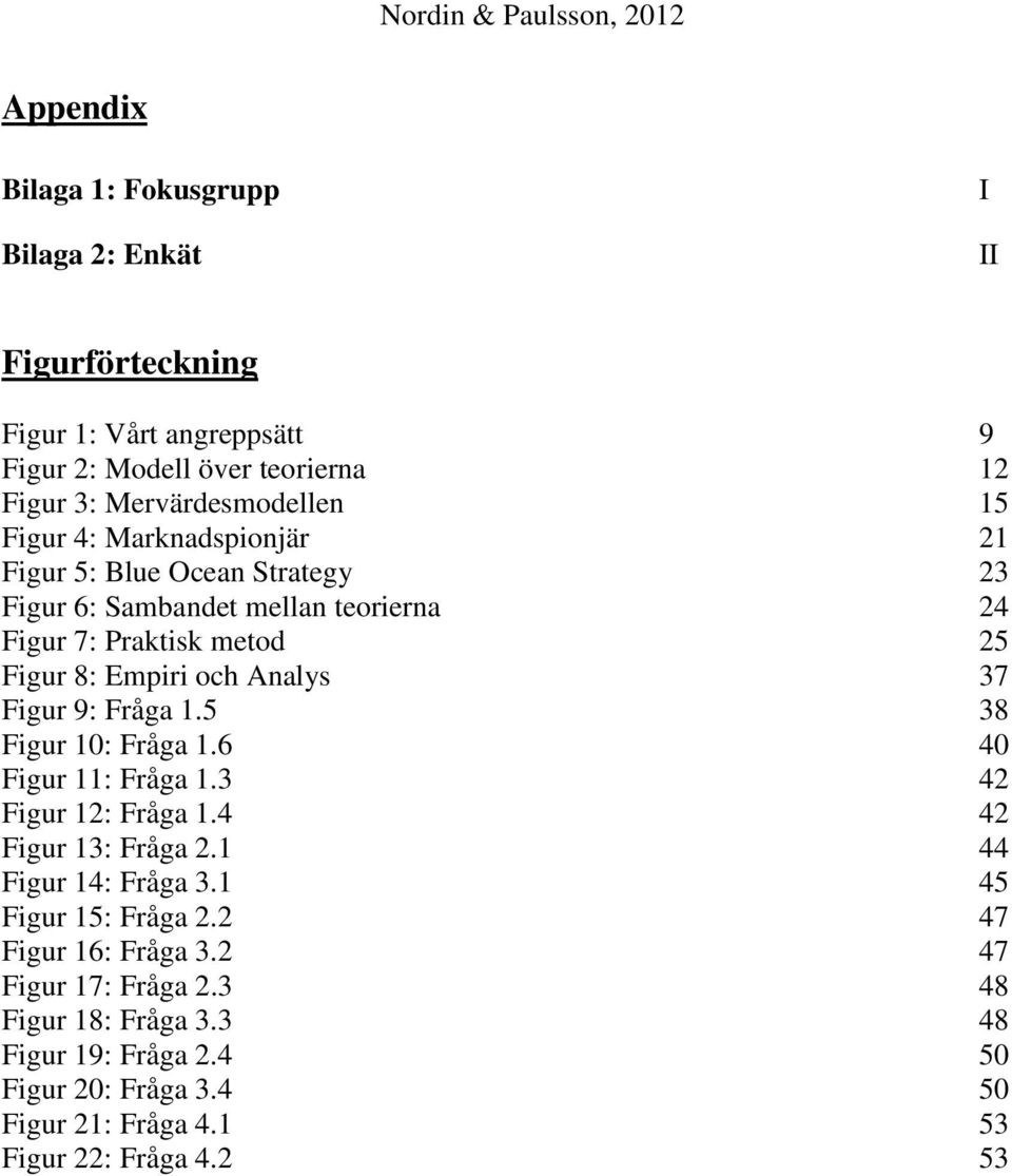 Figur 9: Fråga 1.5 38 Figur 10: Fråga 1.6 40 Figur 11: Fråga 1.3 42 Figur 12: Fråga 1.4 42 Figur 13: Fråga 2.1 44 Figur 14: Fråga 3.1 45 Figur 15: Fråga 2.