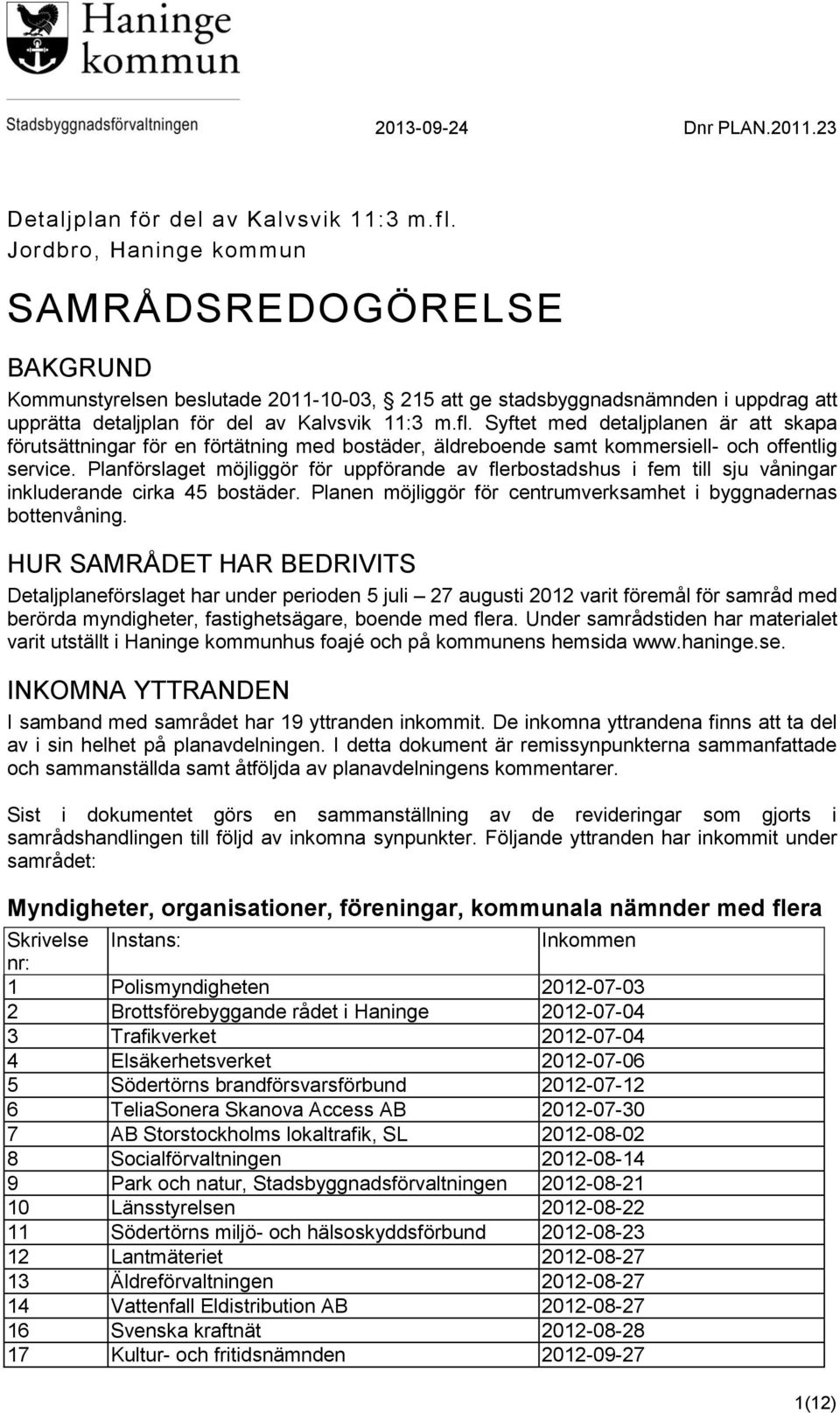 Syftet med detaljplanen är att skapa förutsättningar för en förtätning med bostäder, äldreboende samt kommersiell- och offentlig service.