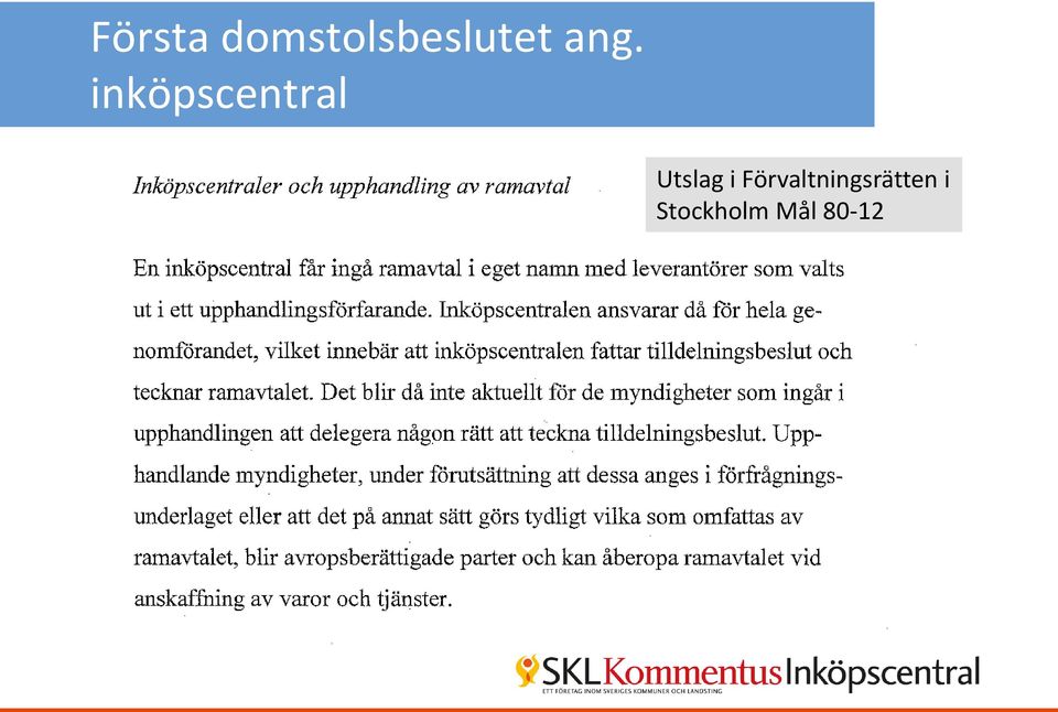 inköpscentral Utslag i