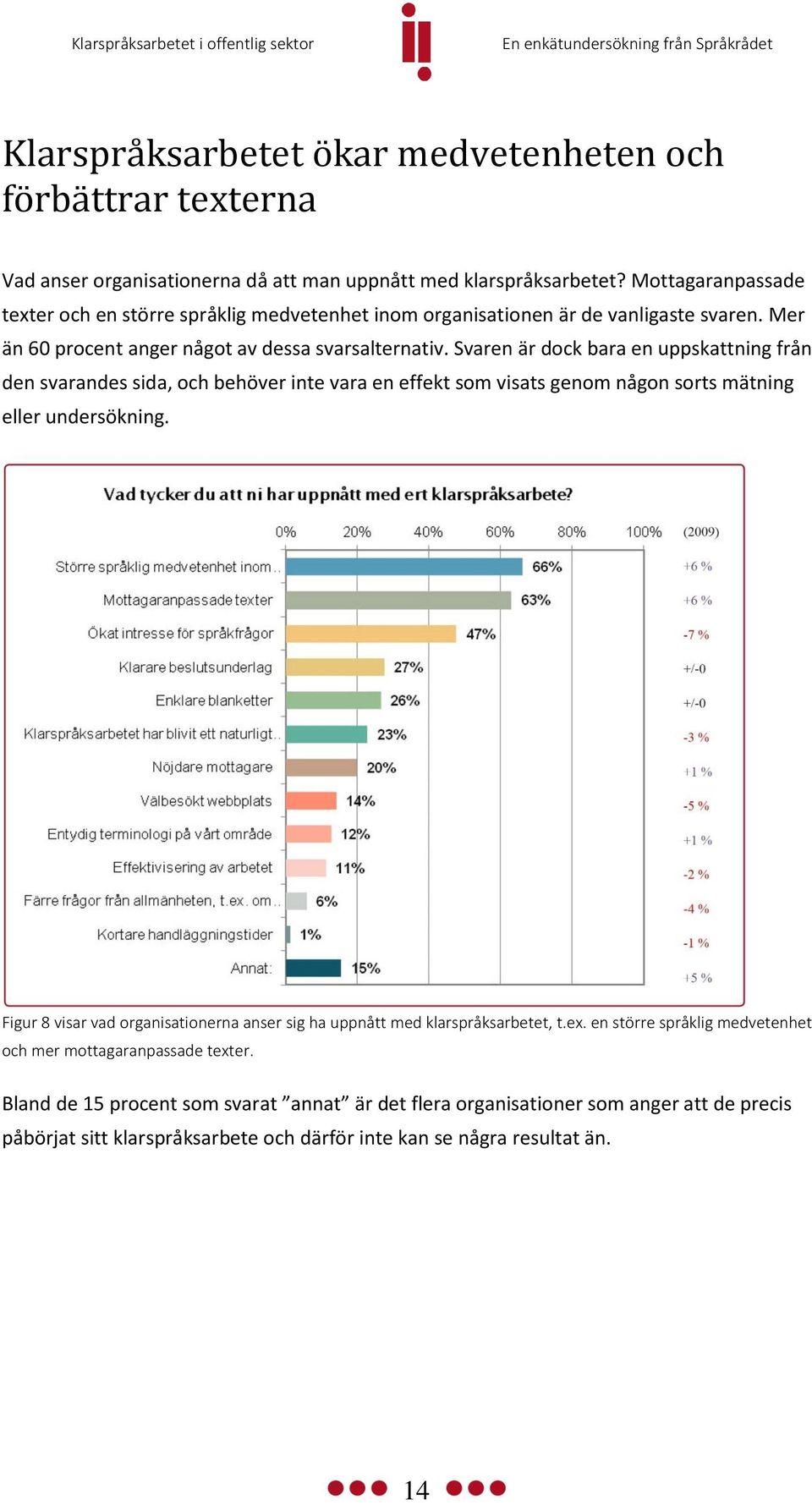 Svaren är dock bara en uppskattning från den svarandes sida, och behöver inte vara en effekt som visats genom någon sorts mätning eller undersökning.