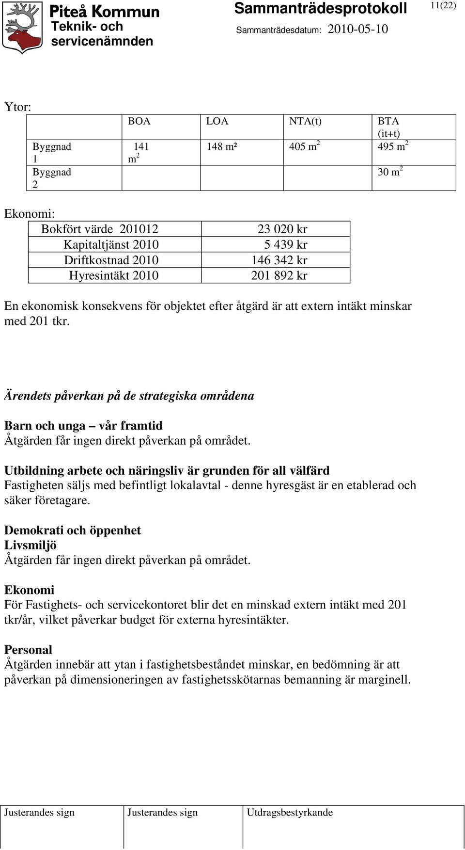 Ärendets påverkan på de strategiska områdena Barn och unga vår framtid Åtgärden får ingen direkt påverkan på området.