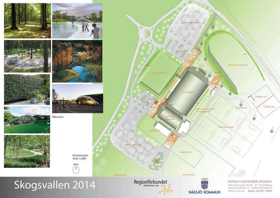 befintlig hockeyhall Referenser befintliga planer parkeringslandskap Situationsplan Skala 1:2000 infobox Norr