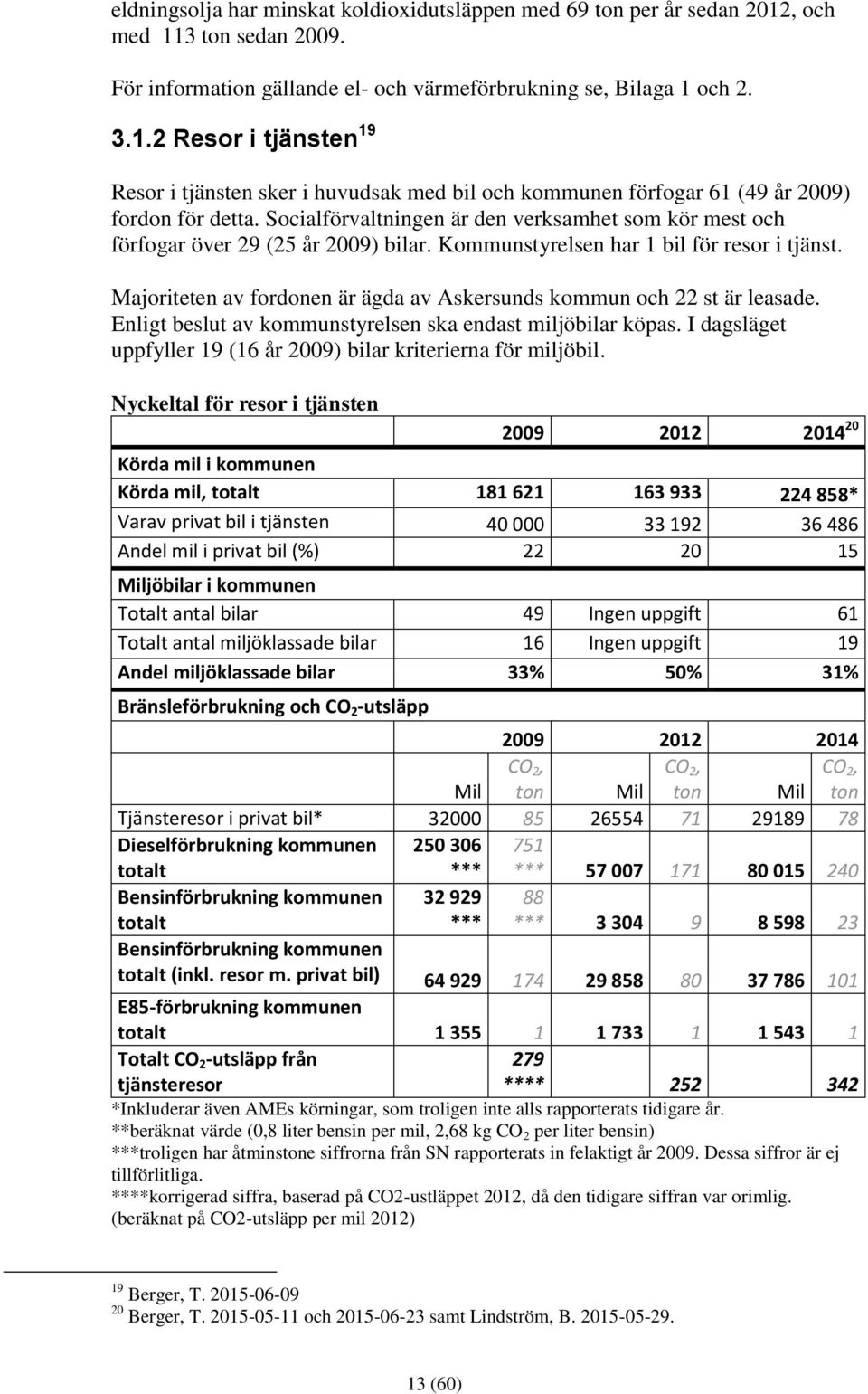 Majoriteten av fordonen är ägda av Askersunds kommun och 22 st är leasade. Enligt beslut av kommunstyrelsen ska endast miljöbilar köpas.