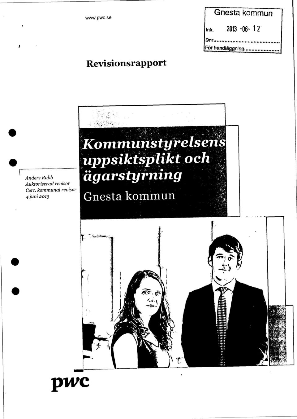 handläggning Revisionsrapport Anders Rabb