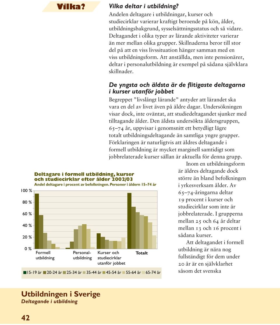 Att anställda, men inte pensionärer, deltar i personalutbildning är exempel på sådana självklara skillnader.