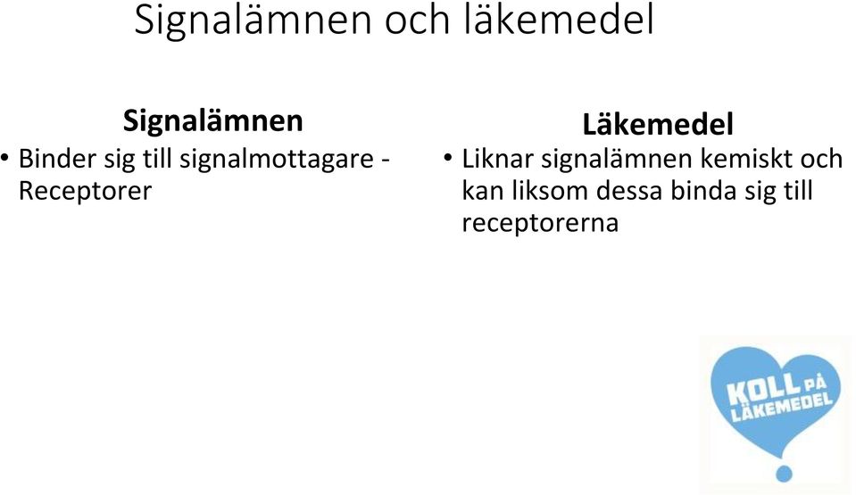 Receptorer Läkemedel Liknar signalämnen