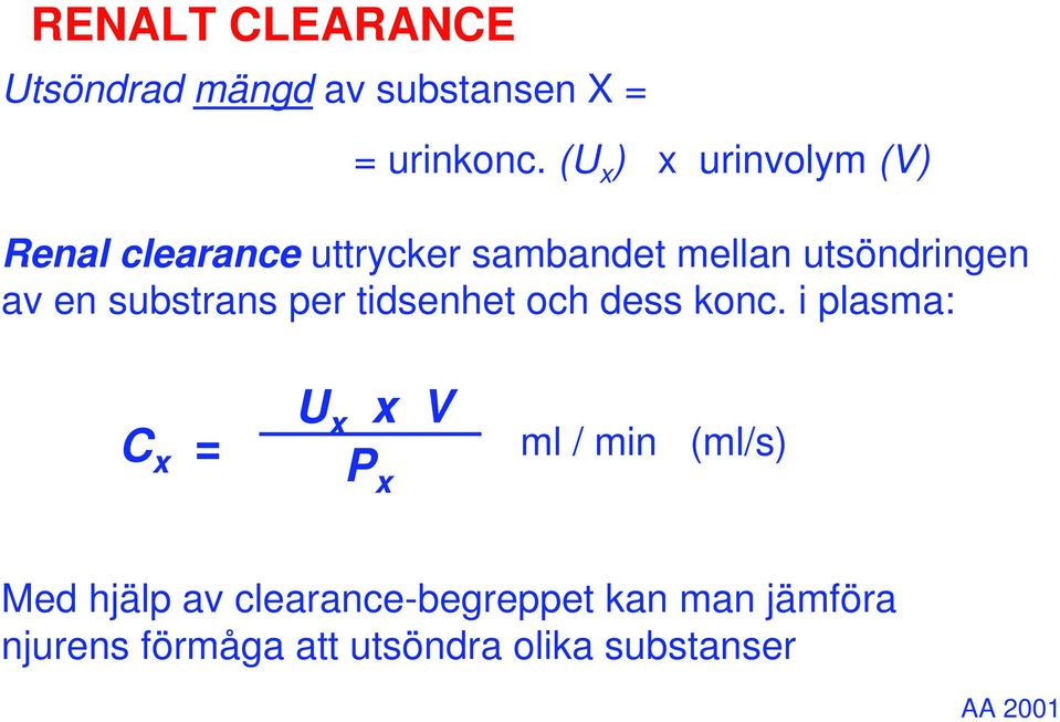 en substrans per tidsenhet och dess konc.