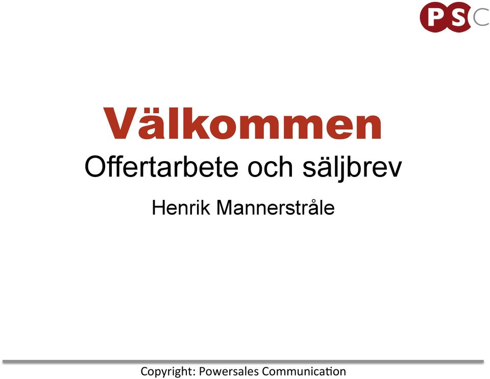 Offertarbete och