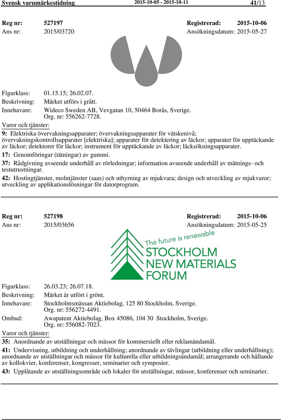 9: Elektriska övervakningsapparater; övervakningsapparater för vätskenivå; övervakningskontrollsapparater [elektriska]; apparater för detektering av läckor; apparater för upptäckande av läckor;