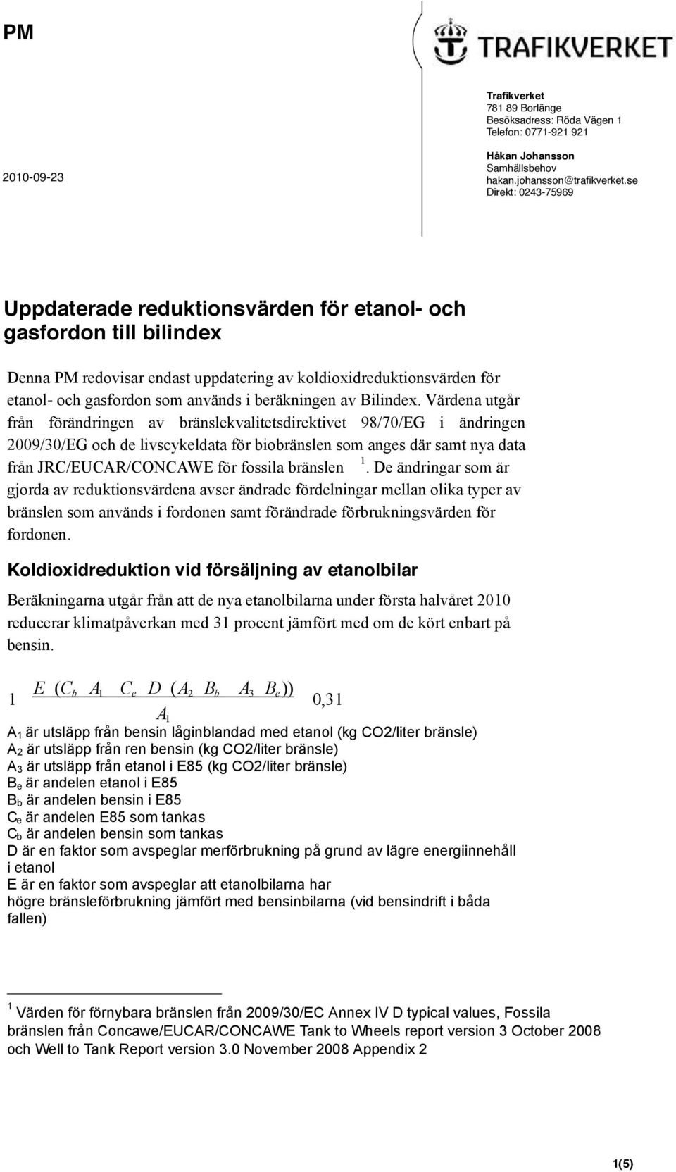 eräkningen av Bilindex.