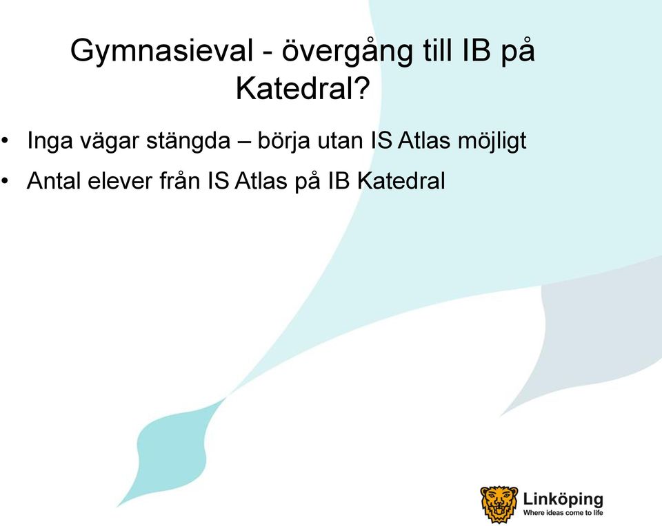 Inga vägar stängda börja utan IS