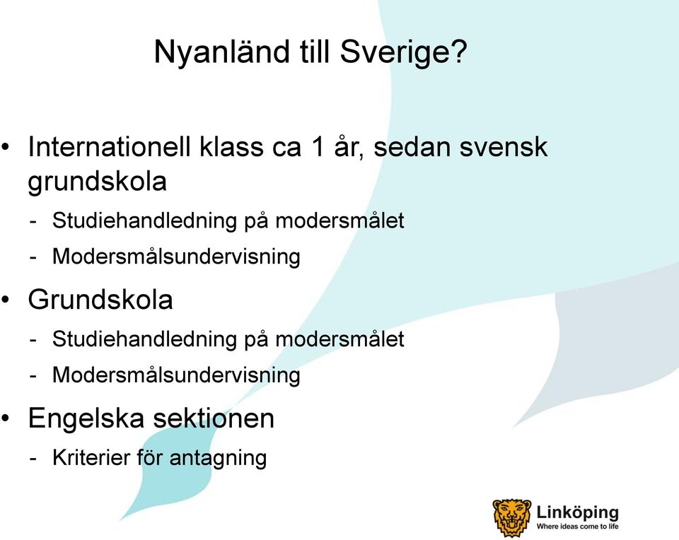 Studiehandledning på modersmålet - Modersmålsundervisning