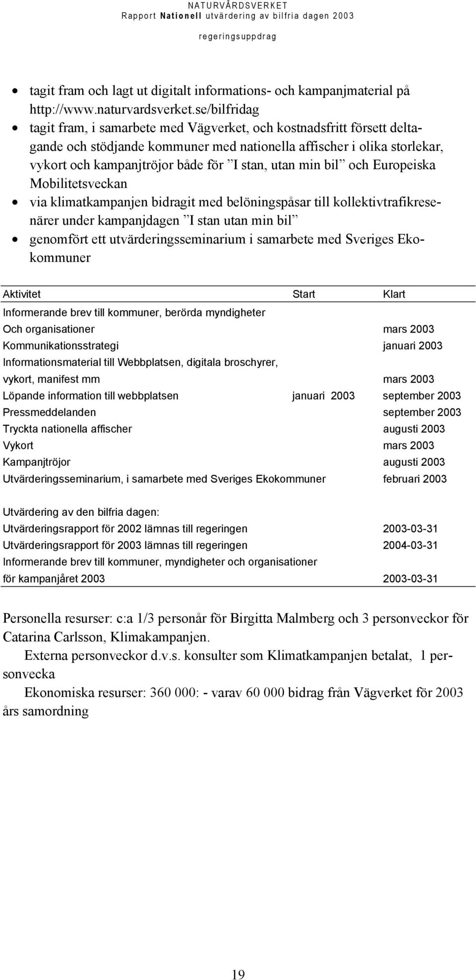 utan min bil och Europeiska Mobilitetsveckan via klimatkampanjen bidragit med belöningspåsar till kollektivtrafikresenärer under kampanjdagen I stan utan min bil genomfört ett utvärderingsseminarium