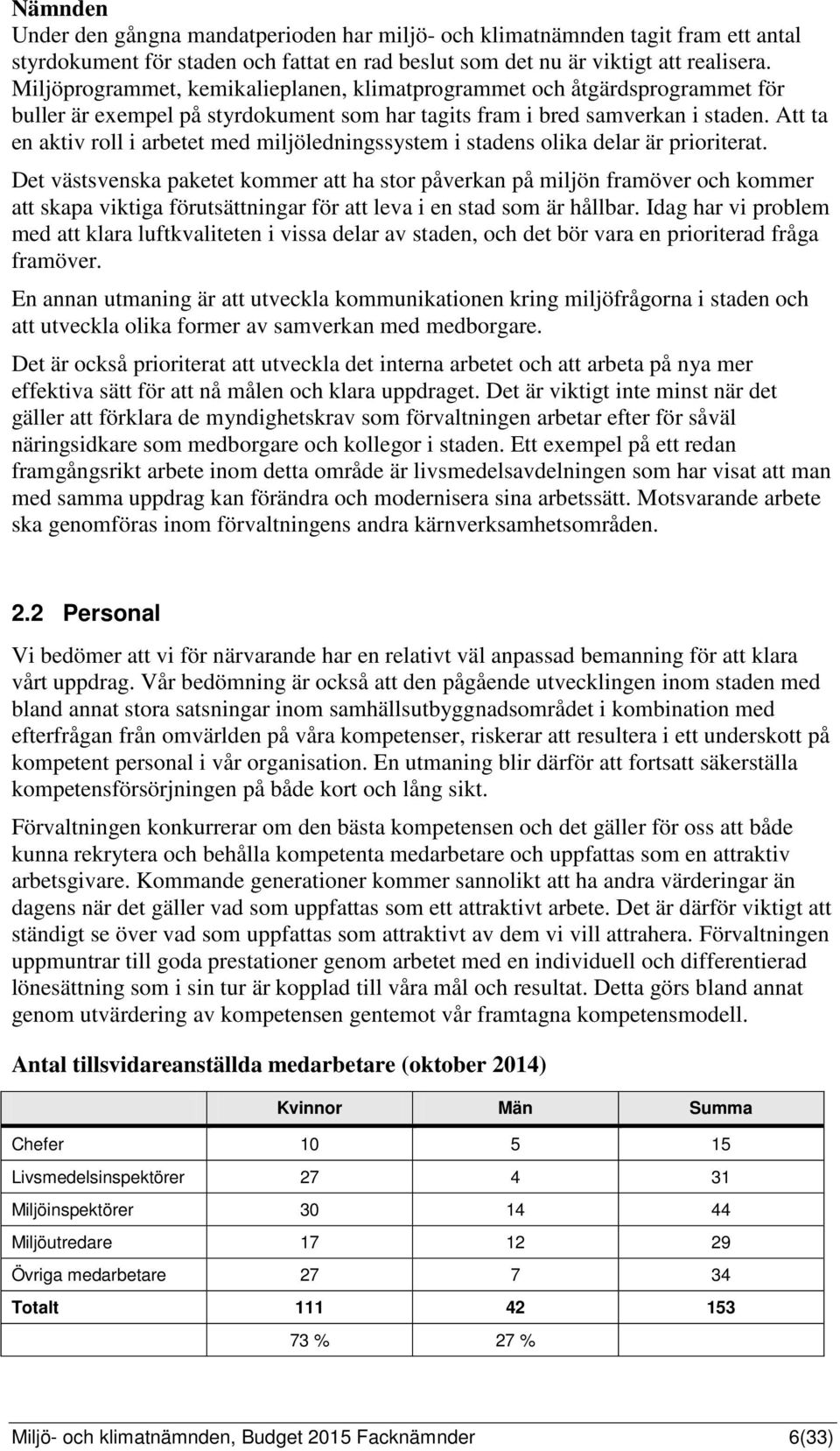 Att ta en aktiv roll i arbetet med miljöledningssystem i stadens olika delar är prioriterat.