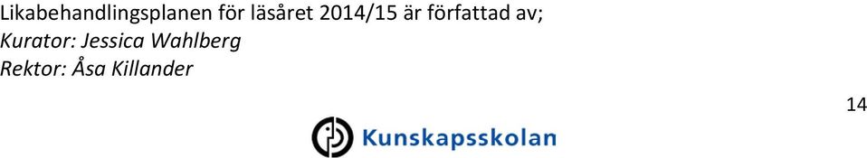 författad av; Kurator: