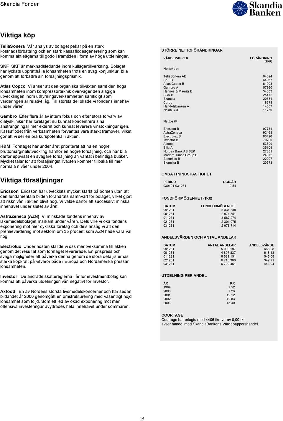 Atlas Copco Vi anser att den organiska tillväxten samt den höga lönsamheten inom kompressorteknik överväger den slagiga utvecklingen inom uthyrningsverksamheten samtidigt som värderingen är relativt