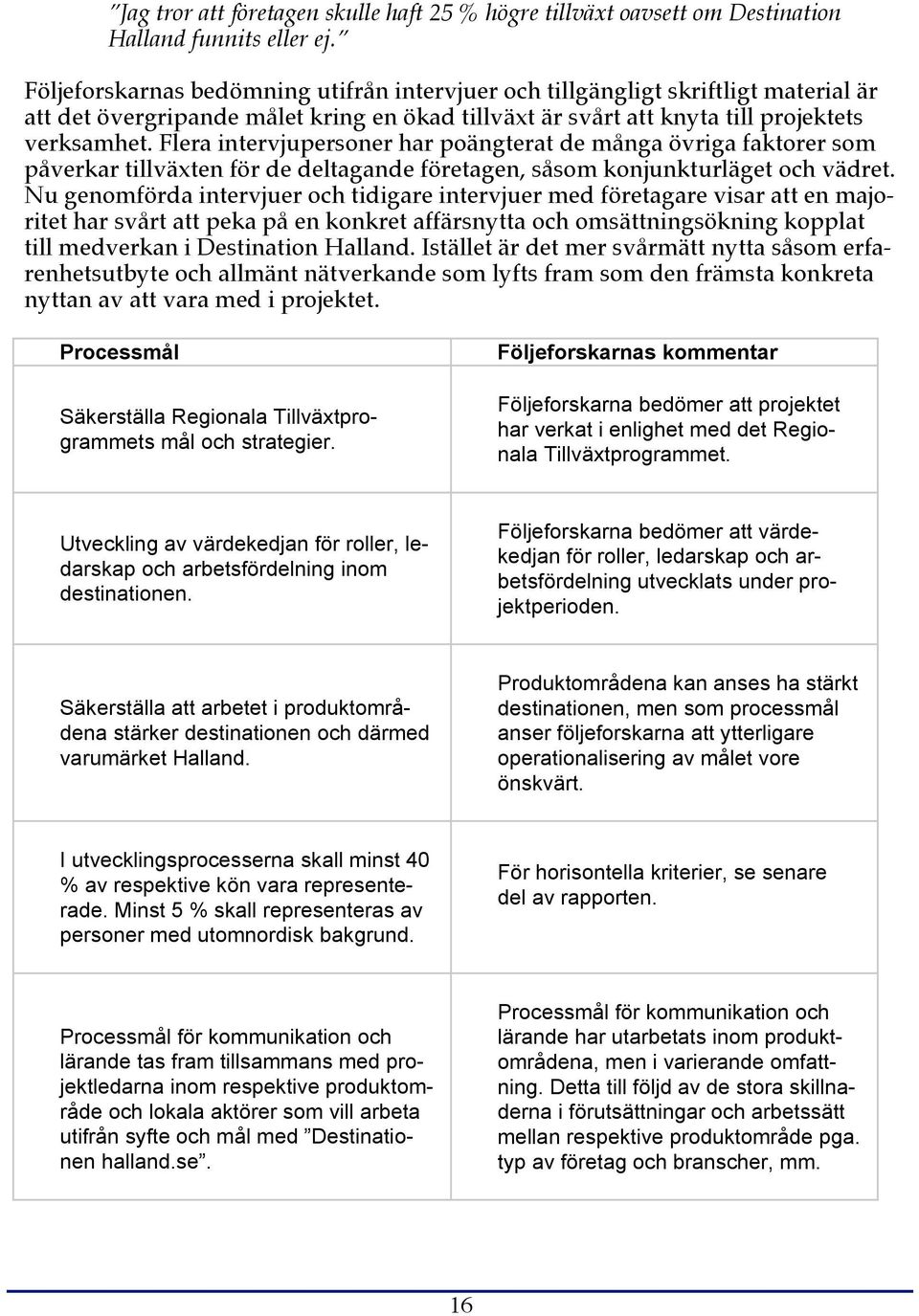 Flera intervjupersoner har poängterat de många övriga faktorer som påverkar tillväxten för de deltagande företagen, såsom konjunkturläget och vädret.