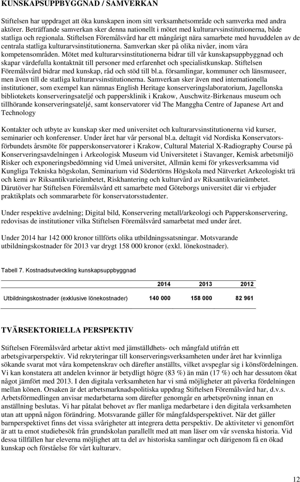 Stiftelsen Föremålsvård har ett mångårigt nära samarbete med huvuddelen av de centrala statliga kulturarvsinstitutionerna. Samverkan sker på olika nivåer, inom våra kompetensområden.