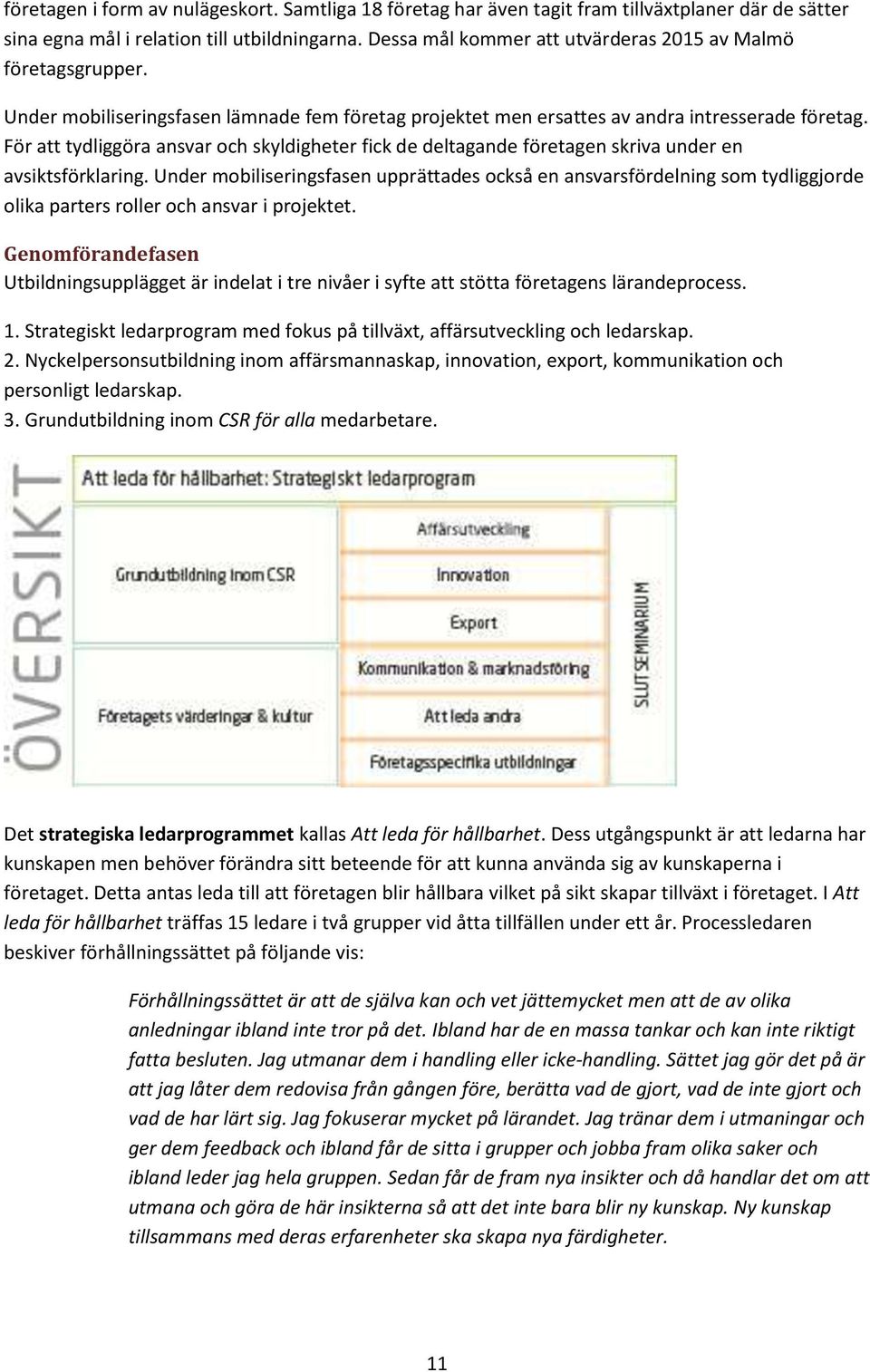 För att tydliggöra ansvar och skyldigheter fick de deltagande företagen skriva under en avsiktsförklaring.