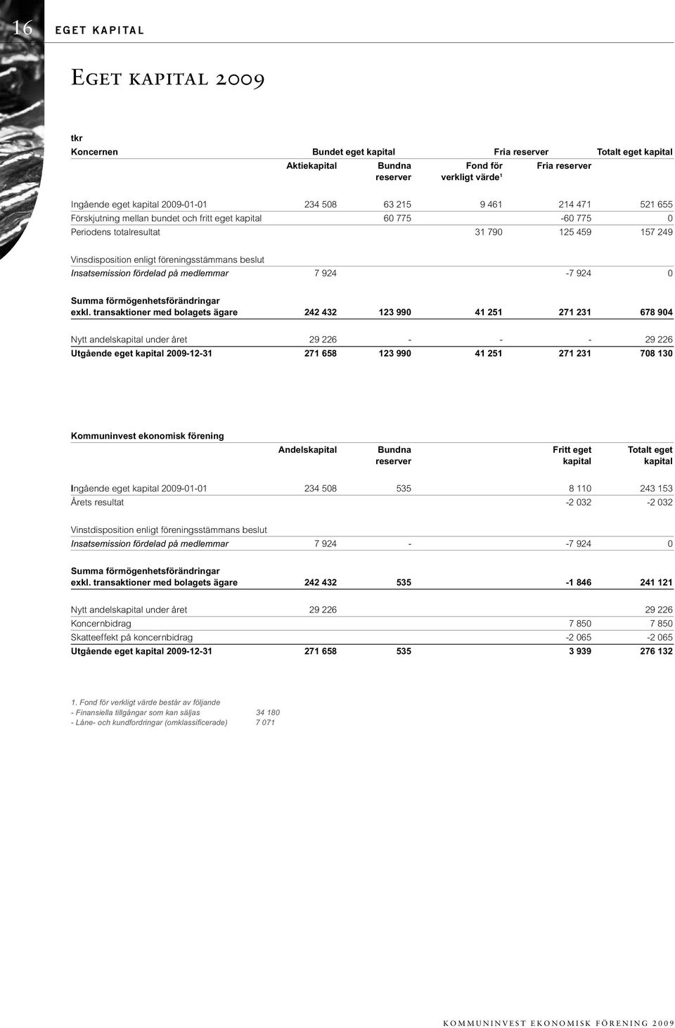 föreningsstämmans beslut Insatsemission fördelad på medlemmar 7 924-7 924 0 Summa förmögenhetsförändringar exkl.