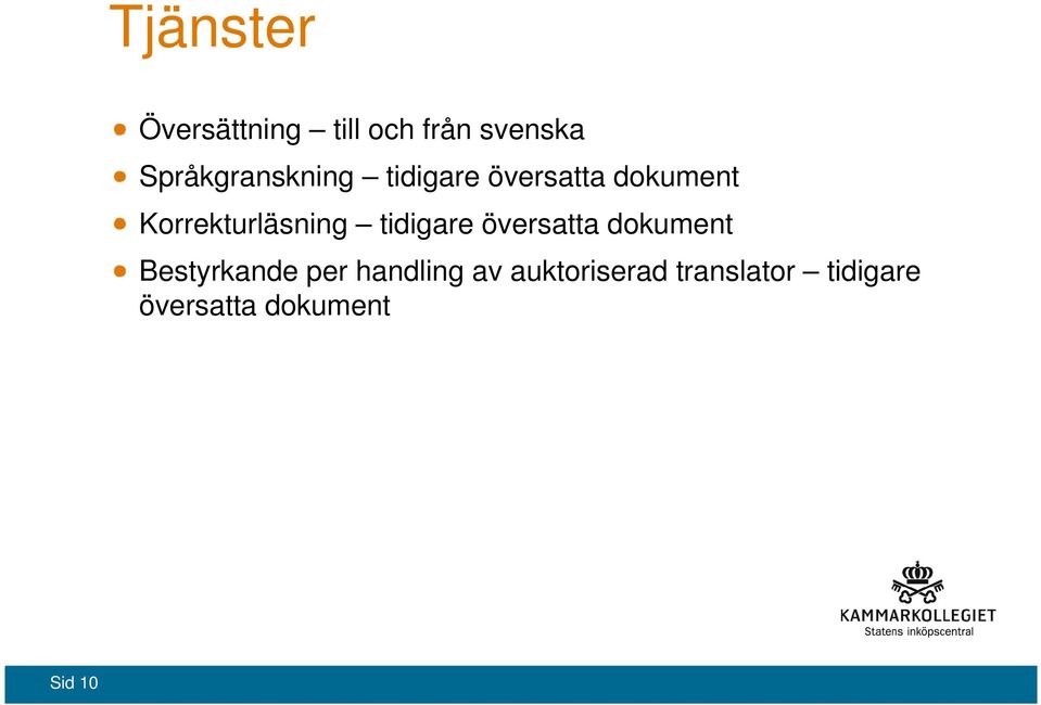 Korrekturläsning tidigare översatta dokument